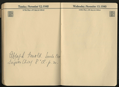 Foto: Calendar 1940 © Arnold Schönberg Center