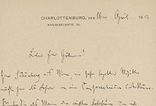 New acquisition – letter from Richard Strauss