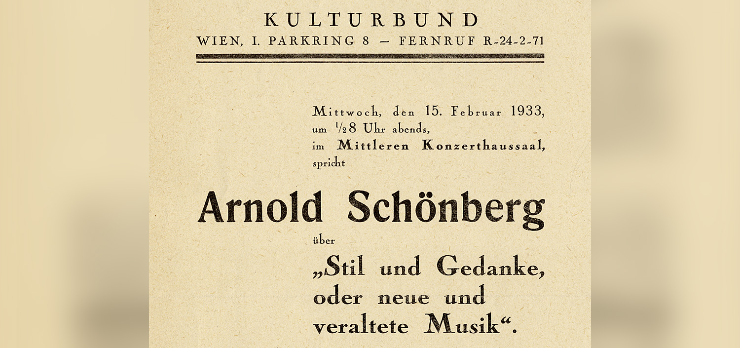 Program sheet (Arnold Schönberg Center, Wien)