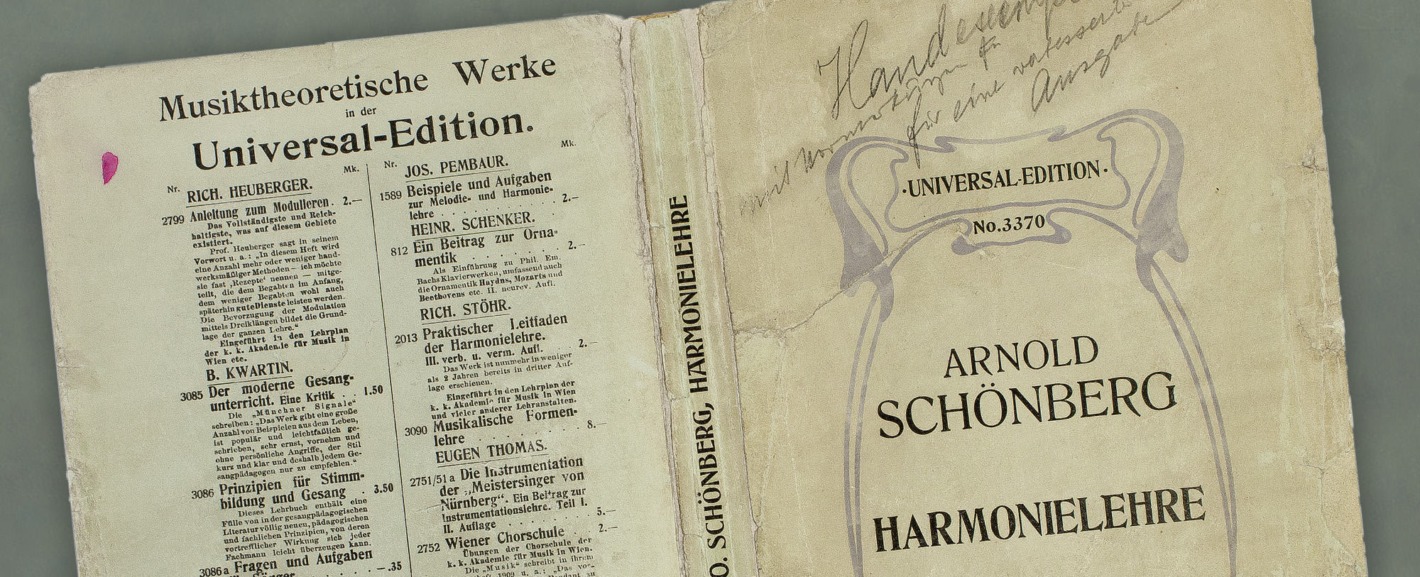 Schönbergs Handexemplar der »Harmonielehre« (Arnold Schönberg Center, Wien)
