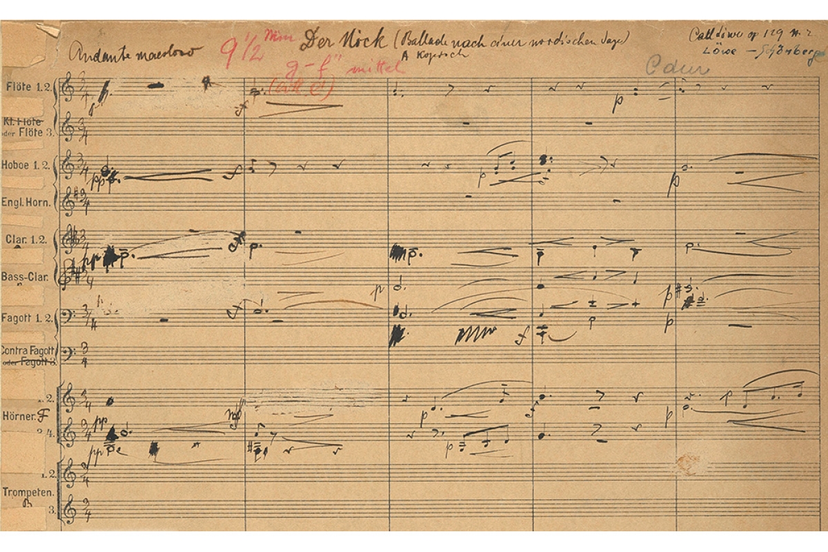Carl Loewe / Arnold Schönberg: Der Nöck, Instrumentation | Arnold Schönberg Center, Wien